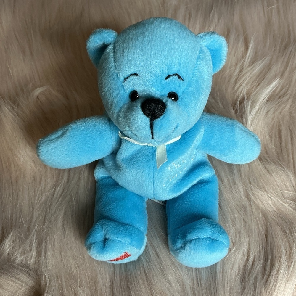 Blue Plush Teddy Bear Stuffed Animal State Nort Carolina